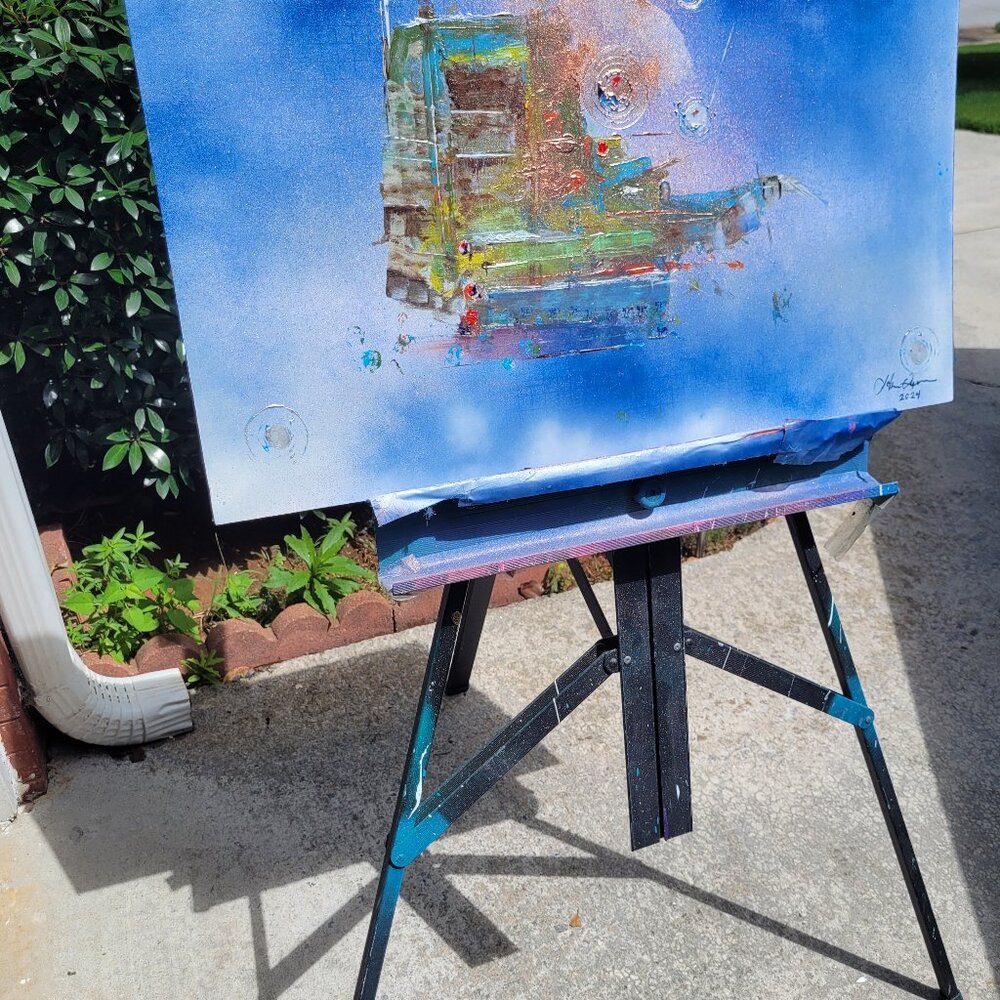 Throne in the Sky original abstract painting in acrylics 20"x30